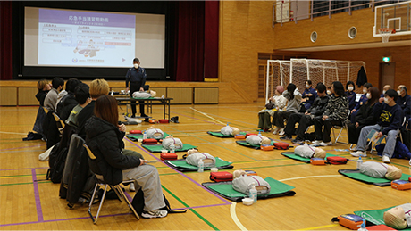学友会主催 普通救命講習会(AED講習)を実施しました。