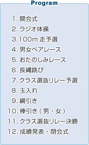 体育祭プログラム