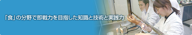 「食」の分野で即戦力を目指した知識と技術と実践力